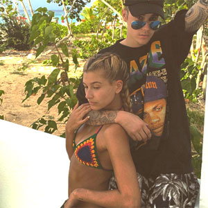 Justin Bieber Strikes a Sexy Pose With Bikini-Clad Hailey Baldwin